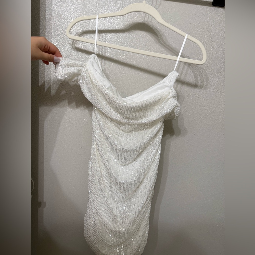 Peppermayo Luana Sequin Mini Dress - White - Picture 2 of 5